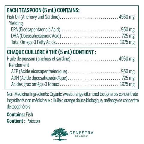 Genestra Super EFA Liquid Natural Orange Flavour 200mL