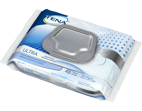 Expires April 2026 Clearance TENA Ultra Washcloths (48 count)