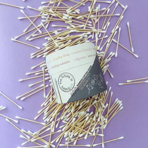 The Future is Bamboo 100% Biodegradable Cotton Swabs 400 Count - YesWellness.com