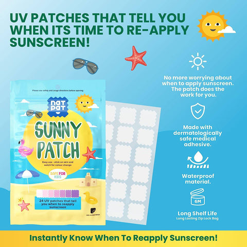 The Natural Patch Co. SunnyPatch UV-Detecting Patch - Pack of 24
