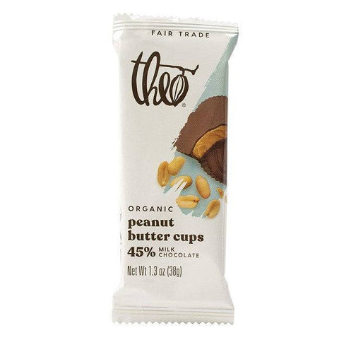 Theo Fair Trade and Organic Peanut Butter Cups 45% Milk Chocolate - YesWellness.com