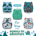 Thirsties Duo wrap Snap Diaper Package - Bundle of Adventure - Size Two - YesWellness.com