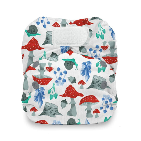 Thirsties Natural Newborn All In One Hook and Loop Diaper - Forest Frolic - YesWellness.com