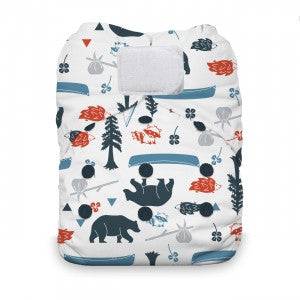 Thirsties Natural One Size All In One Hook and Loop Diaper Adventure Trail 8-40 lbs - YesWellness.com