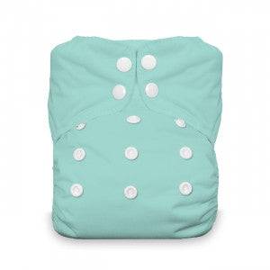 Thirsties Natural One Size All In One Snap Diaper Aqua 8-40 lbs - YesWellness.com