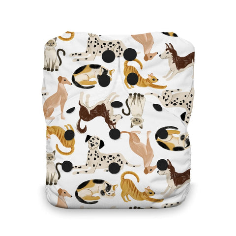Thirsties Natural One Size All In One Snap Diaper - Pawsitive Pals - YesWellness.com