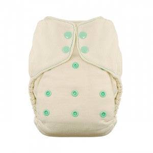 Thirsties Natural One Size Fitted Snap Diaper Moss 8-40 lbs - YesWellness.com