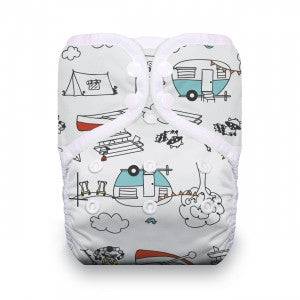 Thirsties Natural One Size Snap Pocket Diaper Happy Camper 8-40 lbs - YesWellness.com