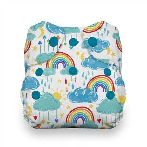 Thirsties Newborn One Size All In One Snap Diaper - Rainbow - YesWellness.com