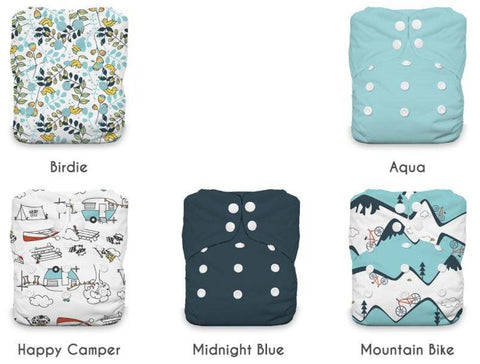 Thirsties One Size All In One Snap Diaper Package Birdie 8-40 lbs - YesWellness.com