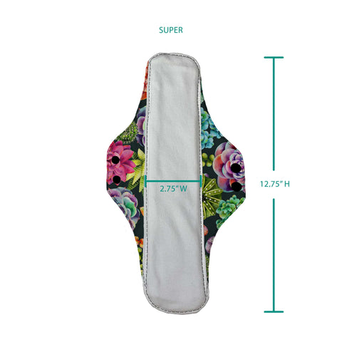 Thirsties Organic Cotton Menstrual Pad Floral 2-Pack Bundle - YesWellness.com