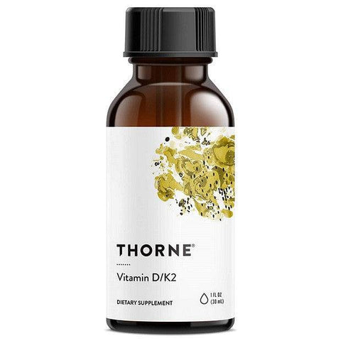 Thorne Research Vitamin D/K2 Liquid - 1 Fl. oz (30ml) - YesWellness.com