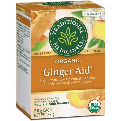 Traditional Medicinals Digestive Teas Organic Ginger Aid 16 Tea Bags