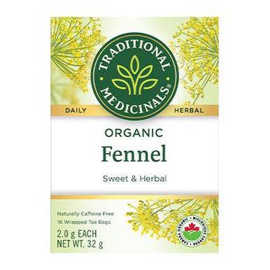 Traditional Medicinals Organic Fennel Tea 16 Tea Bags - YesWellness.com