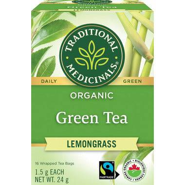 Traditional Medicinals Organic Green Tea Lemongrass 16 Tea Bags - YesWellness.com