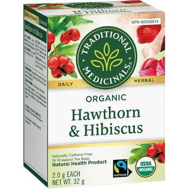 Traditional Medicinals Organic Heart Tea Hawthorn & Hibiscus 16 Tea Bags - YesWellness.com