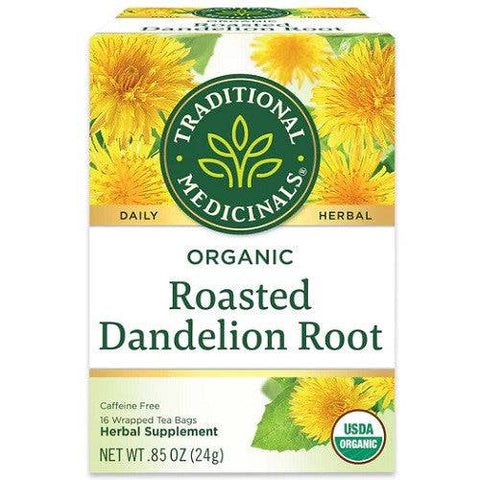 Traditional Medicinals Organic Roasted Dandelion Root 16 Tea Bags - YesWellness.com