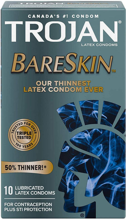 Trojan BareSkin Lubricated Latex Condoms - YesWellness.com