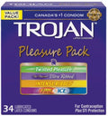 Trojan Pleasure Pack Assorted Lubricated Latex Condoms - YesWellness.com