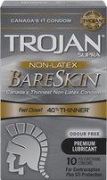 Trojan Supra Non-Latex BareSkin Lubricated Polyurethane Condoms - Odou Trojan Supra Non-Latex BareSkin Lubricated Polyurethane Condoms - Odou