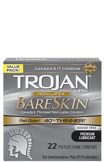 Trojan Supra Non-Latex BareSkin Lubricated Polyurethane Condoms - Odou Trojan Supra Non-Latex BareSkin Lubricated Polyurethane Condoms - Odou