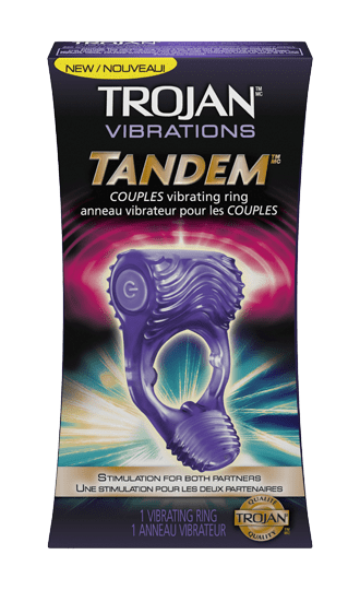 Trojan Vibrations Tandem Couples Vibrating Ring - YesWellness.com
