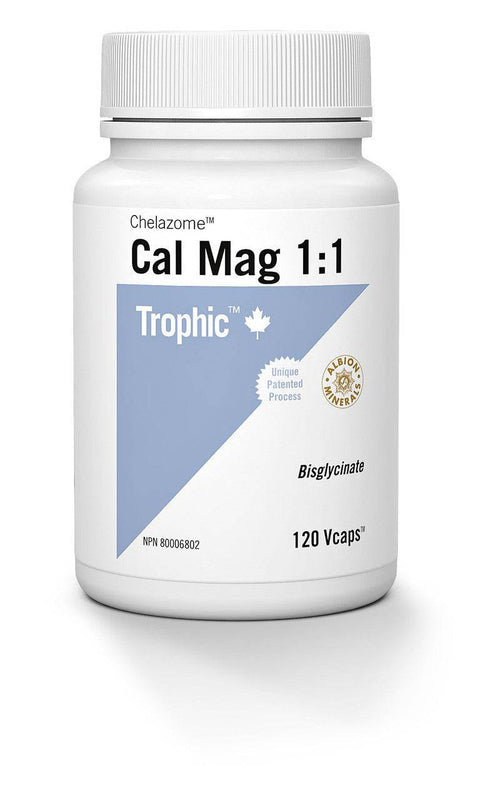 Trophic Chelazome Cal-Mag 1:1 - 120 veg capsules - YesWellness.com