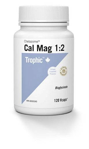 Trophic Chelazome Calcium Magnesium 1:2 - 120 veg capsules - YesWellness.com
