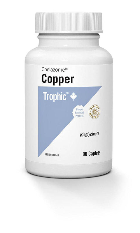 Trophic Chelazome Copper 90 caplets - YesWellness.com