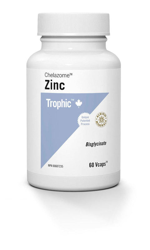 Trophic Chelazome Zinc 30mg 60 Vcaps - YesWellness.com
