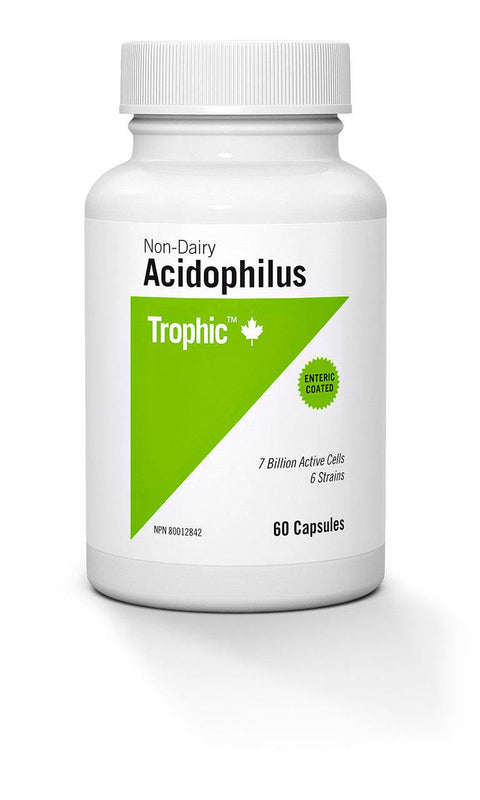 Trophic Non-Dairy Acidophilus 7 Billion 60 capsules - YesWellness.com