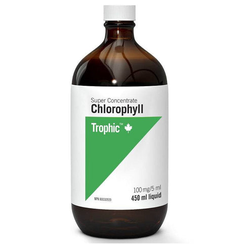 Expires July 2024 Clearance Trophic Super Concentrated Chlorophyll Liquid (100mg/5ml) 450mL - YesWellness.com