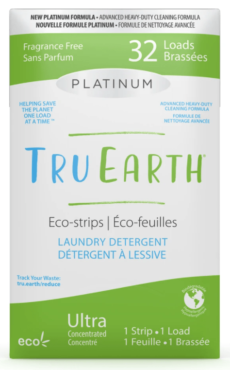 Tru Earth Platinum Eco-Strips Laundry Detergent - Fragrance-Free - YesWellness.com