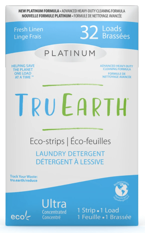 Tru Earth Platinum Eco-Strips Laundry Detergent - Fresh Linen - YesWellness.com