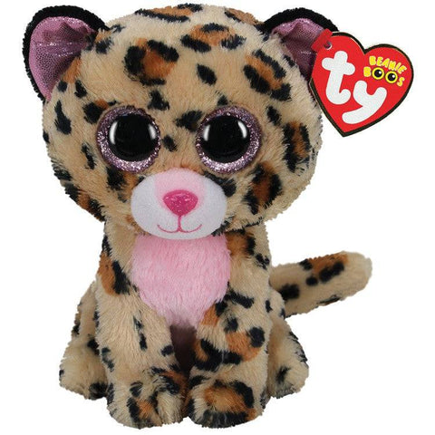 Ty Beanie Boos Livvie Brown And Pink Leopard Small (15cm x 9.5cm x 7cm) - YesWellness.com