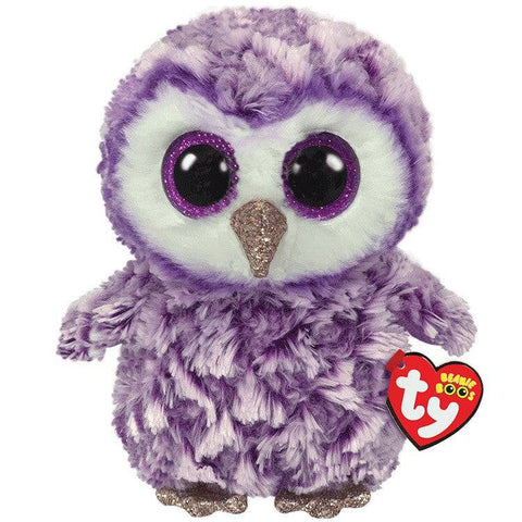 Ty Beanie Boos Moonlight Purple Owl Medium (33cm x 15cm x 13cm) - YesWellness.com