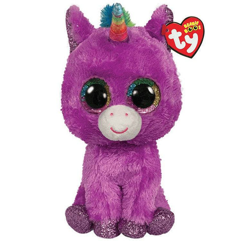 Ty Beanie Boos Rosette Purple Unicorn Medium (33cm x 21.5cm x 12.5cm) - YesWellness.com
