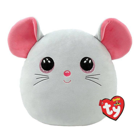 Ty Squish-A-Boos Catnip Grey Mouse Medium (25cm x 19cm x 12cm) - YesWellness.com