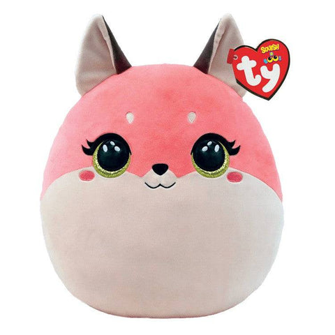 Ty Squish-A-Boos Roxie Pink Fox Medium (25cm x 19cm x 12cm) - YesWellness.com