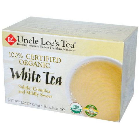 Uncle Lee’s Tea Certified Organic White Tea 18 Bags - YesWellness.com