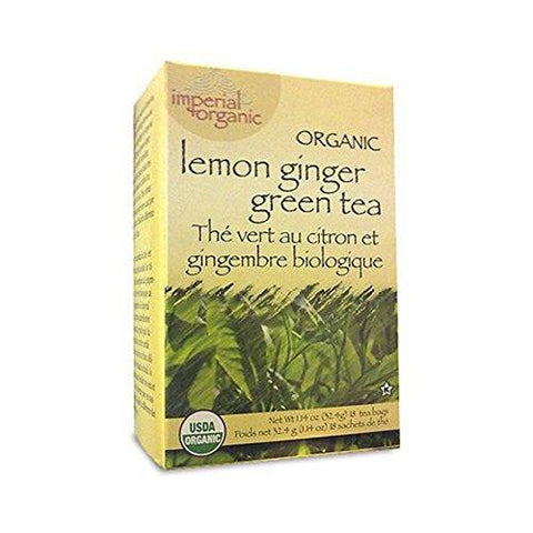 Uncle Lee's Tea Imperial Organic Lemon Ginger Green Tea - 18 Tea Bags - YesWellness.com