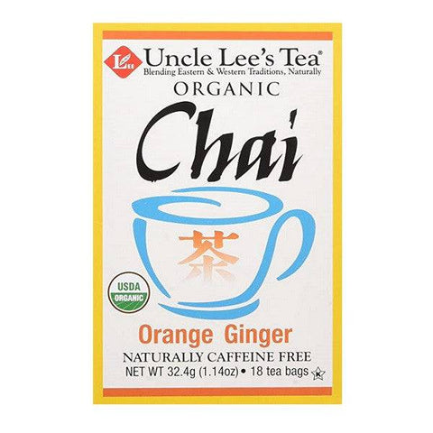 Uncle Lee's Tea Orange Ginger Chai Tea - 18 Tea Bags - YesWellness.com
