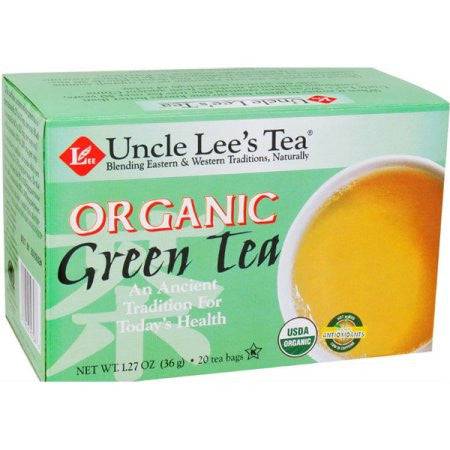 Uncle Lee's Tea Organic Green Tea - 20 Tea Bags - YesWellness.com