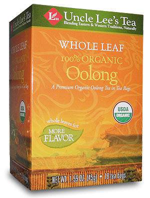 Uncle Lee's Tea Organic Whole Leaf Oolong - 18 Tea Bags - YesWellness.com