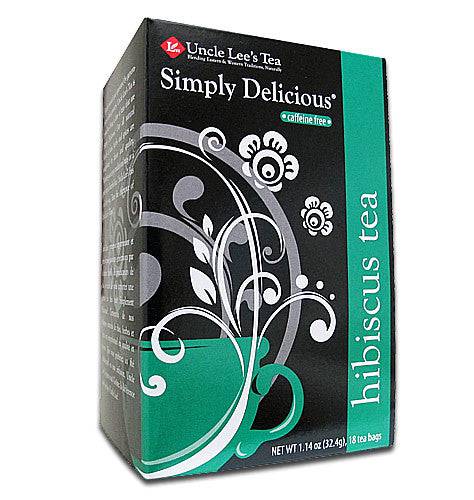 Uncle Lee's Tea Simply Delicious Caffeine Free Hibiscus Tea - 18 Tea Bags - YesWellness.com