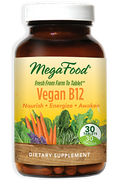 Expires April 2024 Clearance MegaFood Vegan B12 30 Tablets - YesWellness.com