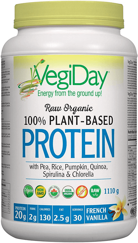 VegiDay Raw Organic 100% Plant-Based Protein - YesWellness.com
