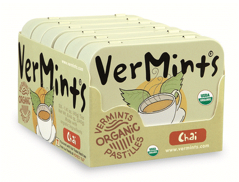 Expires March 2026 Clearance VerMints Organic Breath Mints Ginger Single Pack