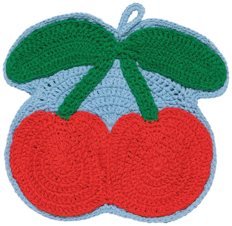 Danica Jubilee Very Cherry Crochet Trivet