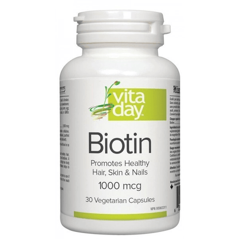 VitaDay Biotin 1000mcg 30 veg capsules - YesWellness.com